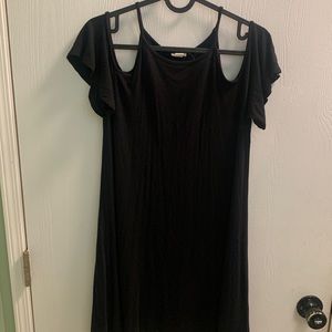 Garage Black Semi-off Shoulder Dress